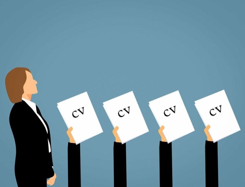 The letter rejecting the application can be sent after the CV has been received .