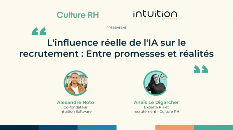 Webinaire : L'influence réelle de l'IA sur le recrutement : Entre promesses et réalités