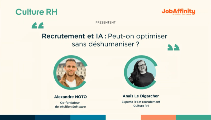 Webinaire "Recrutement et IA : Peut-on optimiser sans déshumaniser ?"